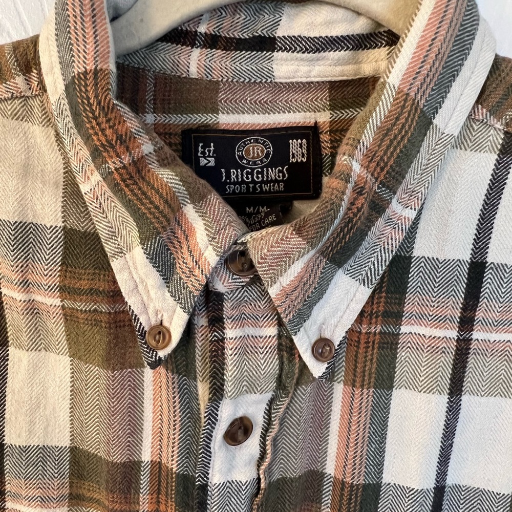 J Riggings 1969 Plaid Shirt Sz M